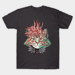 Fluffy Punk Cat T-Shirt